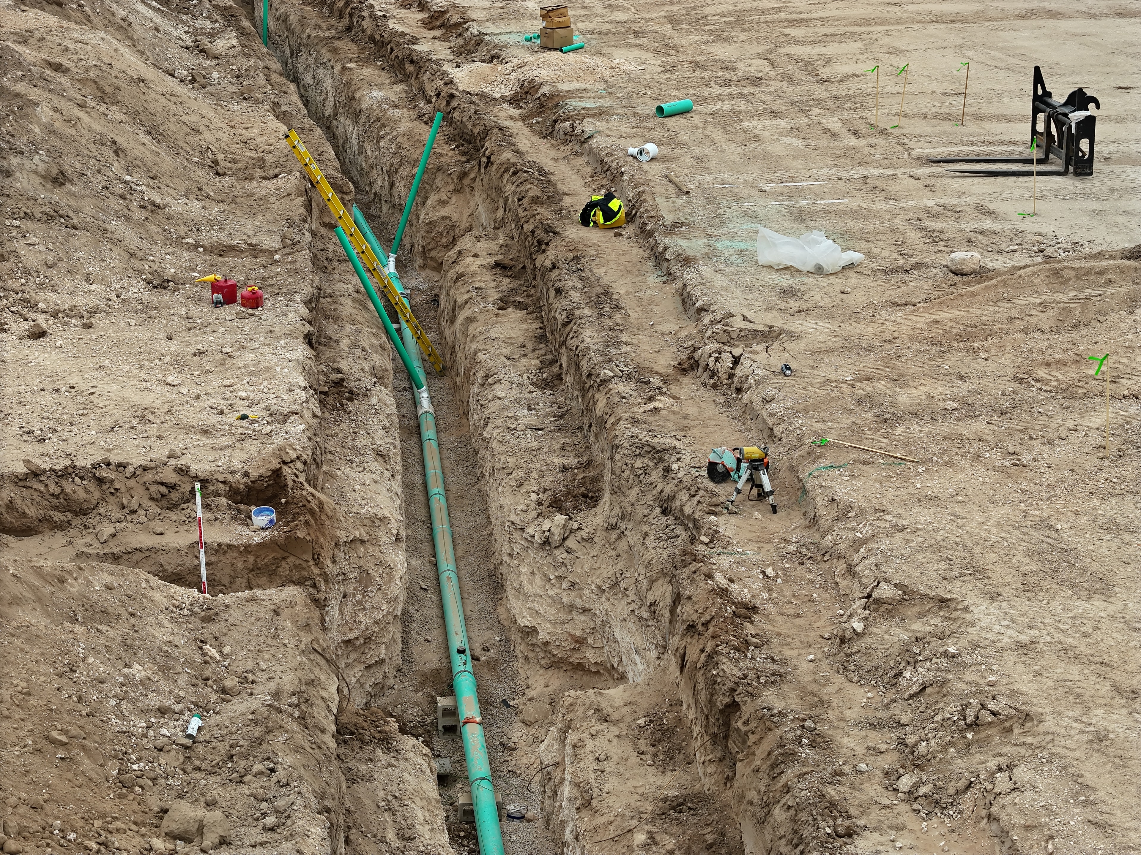 Sanitary sewer line installation